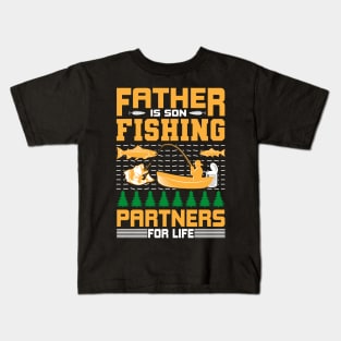 Father Fishing T - Shirt Design Kids T-Shirt